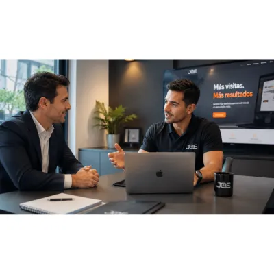 Empresario tomando la decisión de contratar un especialista en landing pages para mejorar los resultados de su negocio