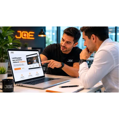 Empresa trabajando con un especialista en landing pages para crear una página enfocada en resultados